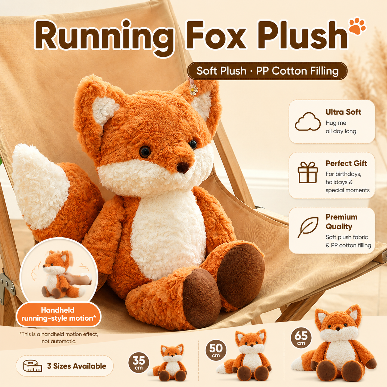 Mofunia Running Fox Plush Toy